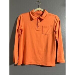 01. Algo Boys Quick Dry Performance Long Sleeve Polo Size M 8/10 NWOT